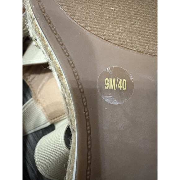 Lucky Brand Rifka Natural Canvas Slingback Espadrille‎ Shoes Flats Size 9 - Picture 7 of 7